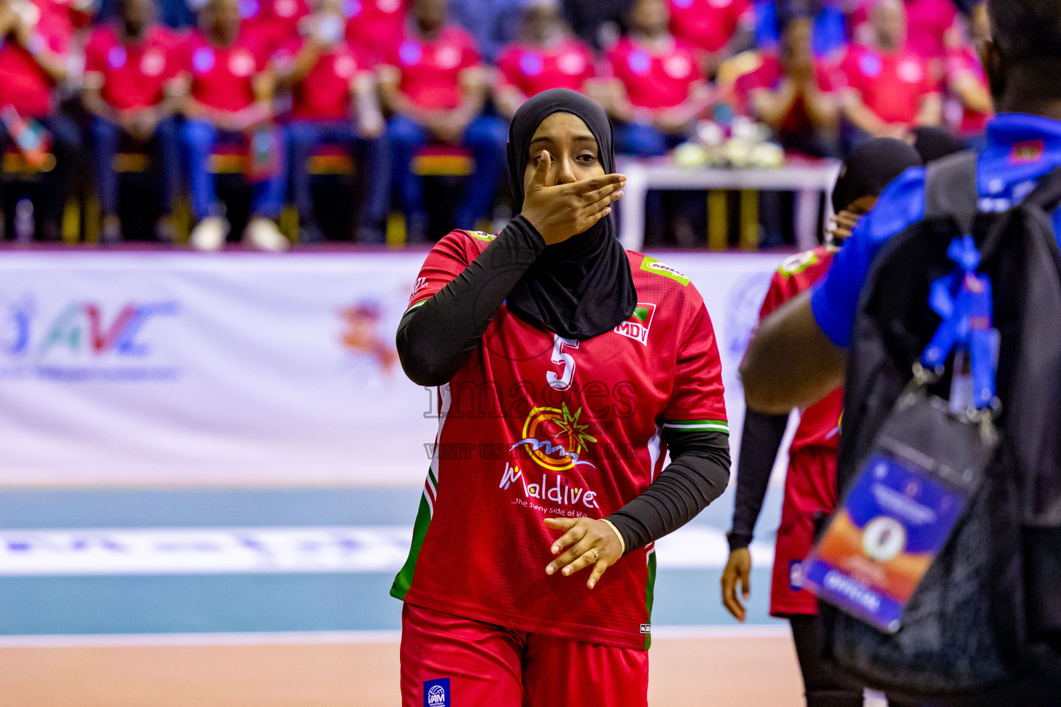 Final of CAVA Woman's Volleyball Challenge Cup 2024 was held in Social Center, Male', Maldives on Wednesday, 11th September 2024. Photos: Nausham Waheed / images.mv