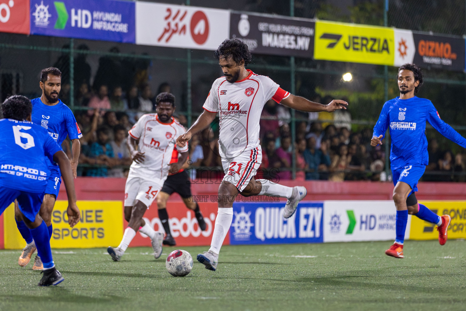 S. Feydhoo vs S. Hithadhoo in Day 13 of Golden Futsal Challenge 2024 was held on Saturday, 27th January 2024, in Hulhumale', Maldives Photos: Mohamed Mahfooz Moosa / images.mv