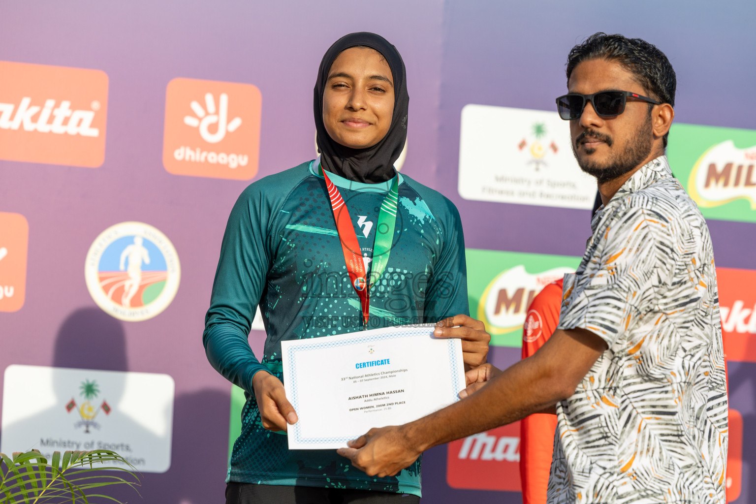 Day 2 of 33rd National Athletics Championship was held in Ekuveni Track at Male', Maldives on Friday, 6th September 2024.
Photos: Ismail Thoriq  / images.mv