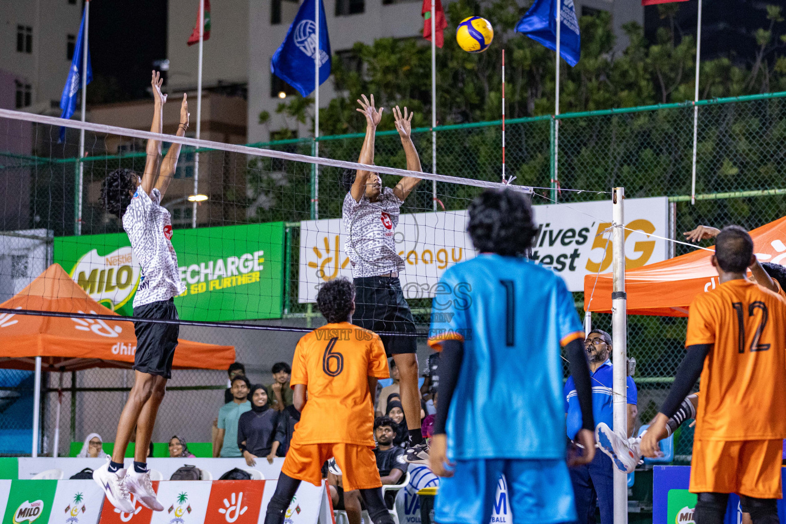 Sports Club Vision vs Sports Club City in Milo National Junior Volleyball Championship 2025 Day 3 was held on Monday, 24th November 2025 at Ekuveni Turf Court Male', Maldives. Photos: Areef Adam / images.mv