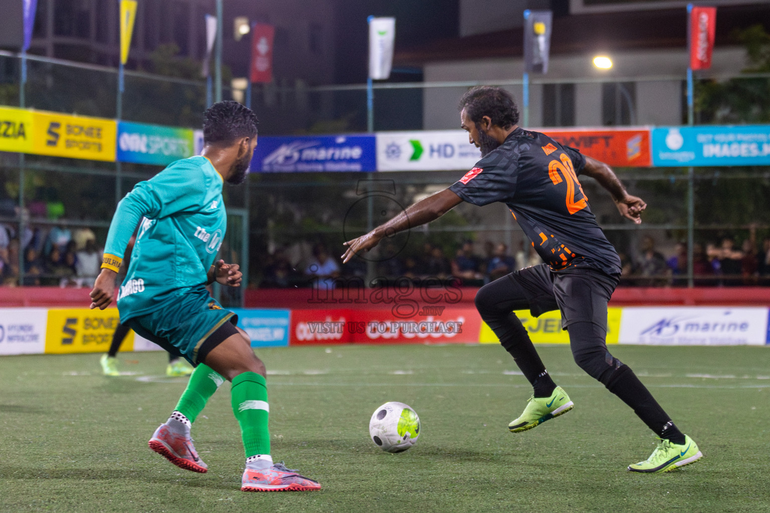 ADh Hangnaameedhoo vs ADh Mandhoo in Day 3 of Golden Futsal Challenge 2024 was held on Thursday, 18th January 2024, in Hulhumale', Maldives Photos: Mohamed Mahfooz Moosa / images.mv