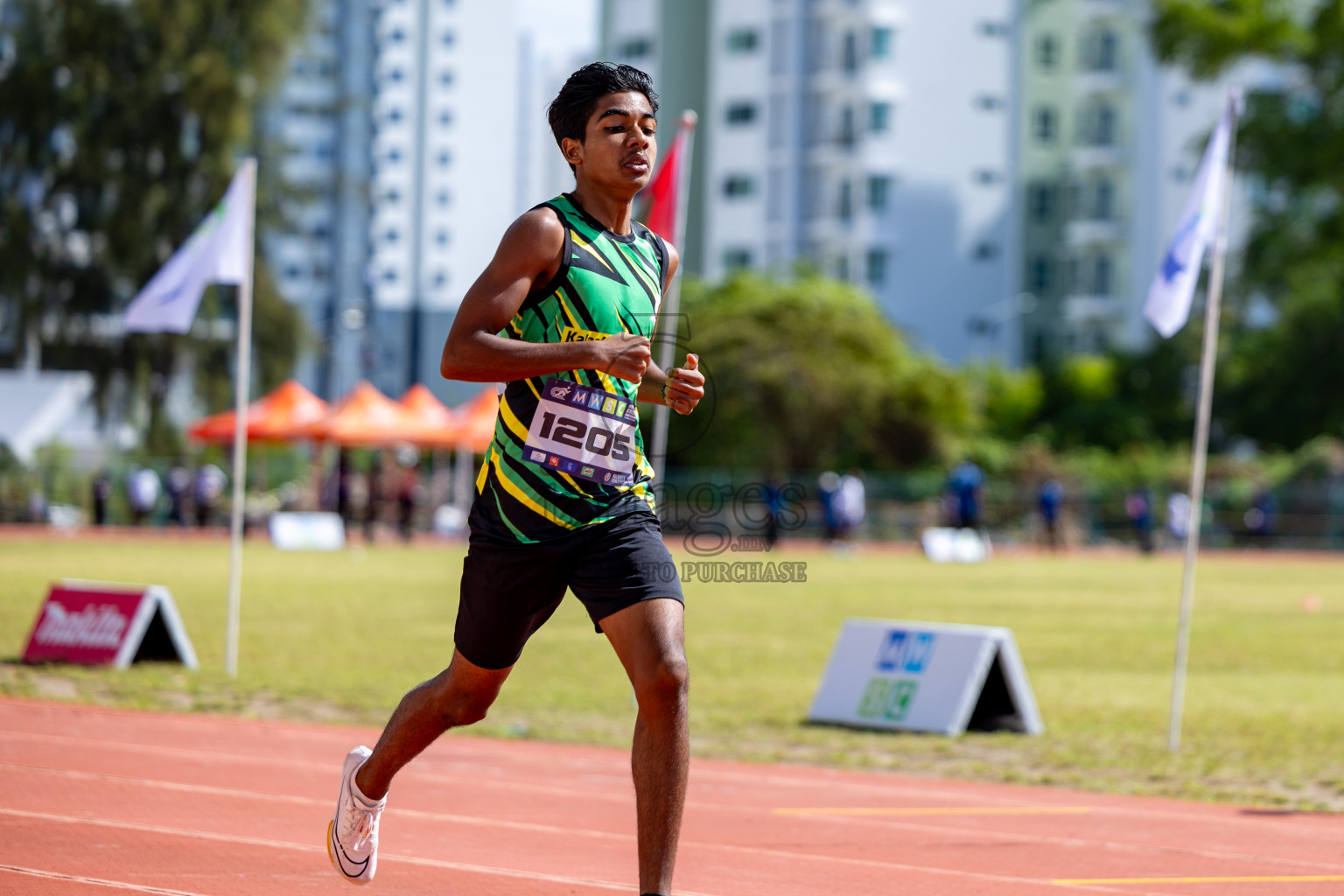 Day 2 of MWSC Interschool Athletics Championships 2024 held in Hulhumale Running Track, Hulhumale, Maldives on Sunday, 10th November 2024. 
Photos by:  Hassan Simah / Images.mv