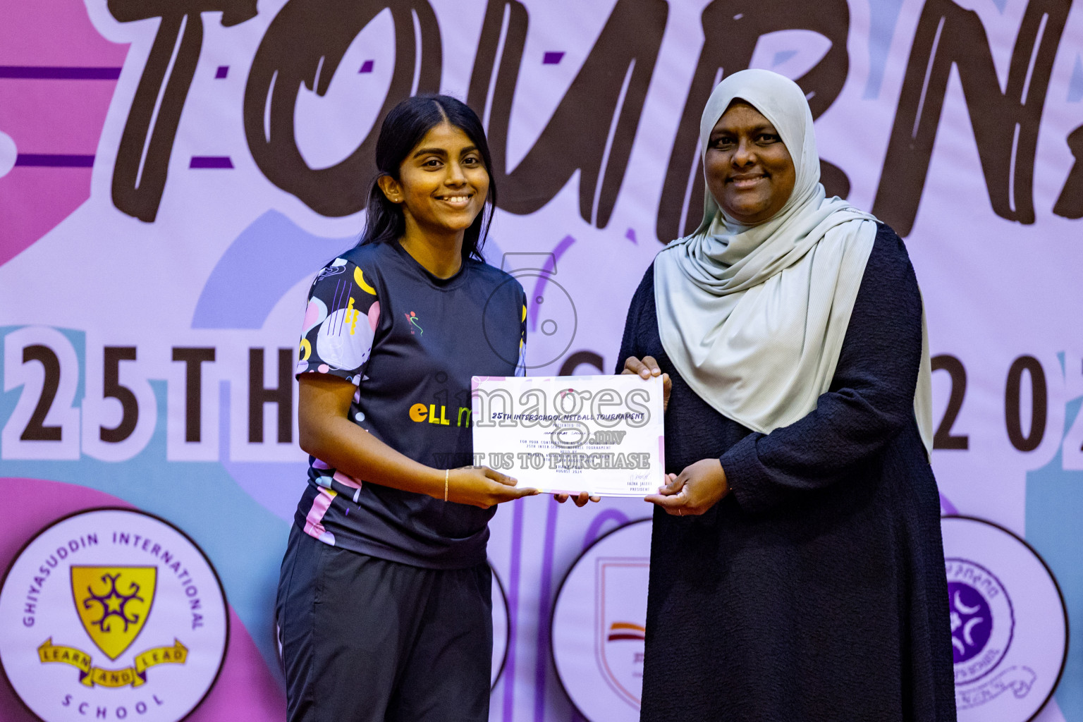 Closing Ceremony of Inter-school Netball Tournament held in Social Center at Male', Maldives on Monday, 26th August 2024. Photos: Hassan Simah / images.mv