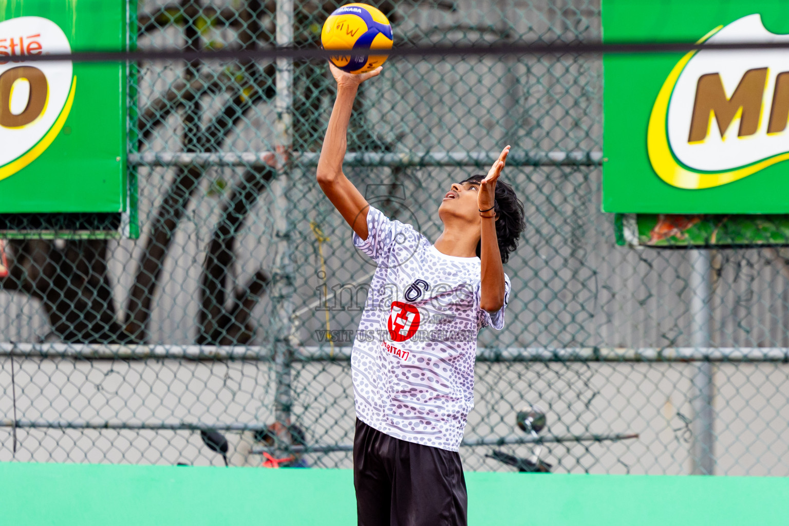 Club rising star academy vs Sports club city in Milo National Junior Volleyball Championship 2025 Day 2 was held on Sunday, 23rd November 2025 at Ekuveni Turf Court Male', Maldives. Photos: Nausham Waheed / images.mv
