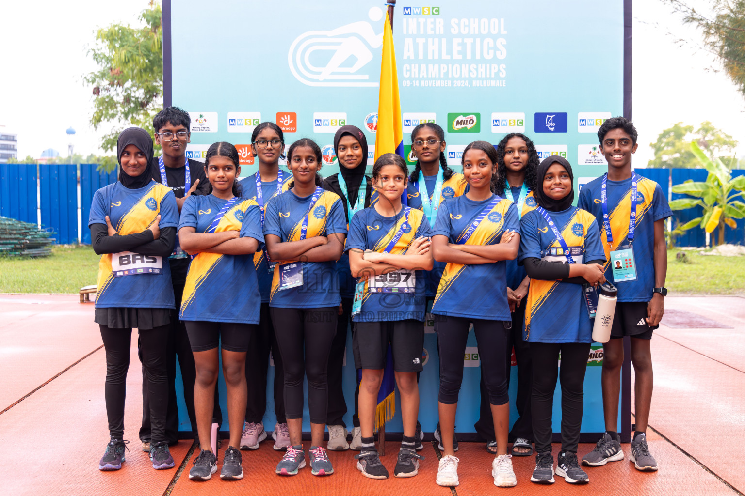 Day 6 of MWSC Interschool Athletics Championships 2024 held in Hulhumale Running Track, Hulhumale, Maldives on Thursday, 14th November 2024. Photos by: Ismail Thoriq / Images.mv