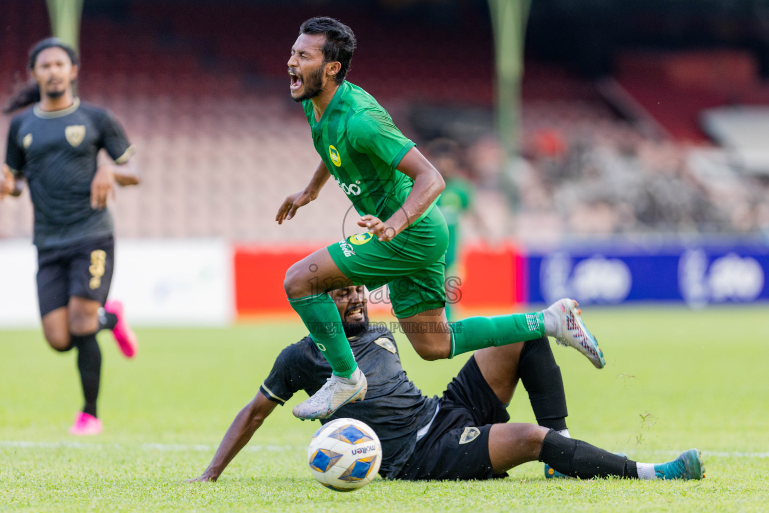 Maziya Sports & Recreation vs Club Eagles in the final of Dhivehi Premier League 2023 , held in National Football Stadium, Male', Maldives Photos: Nausham Waheed/ Images.mv