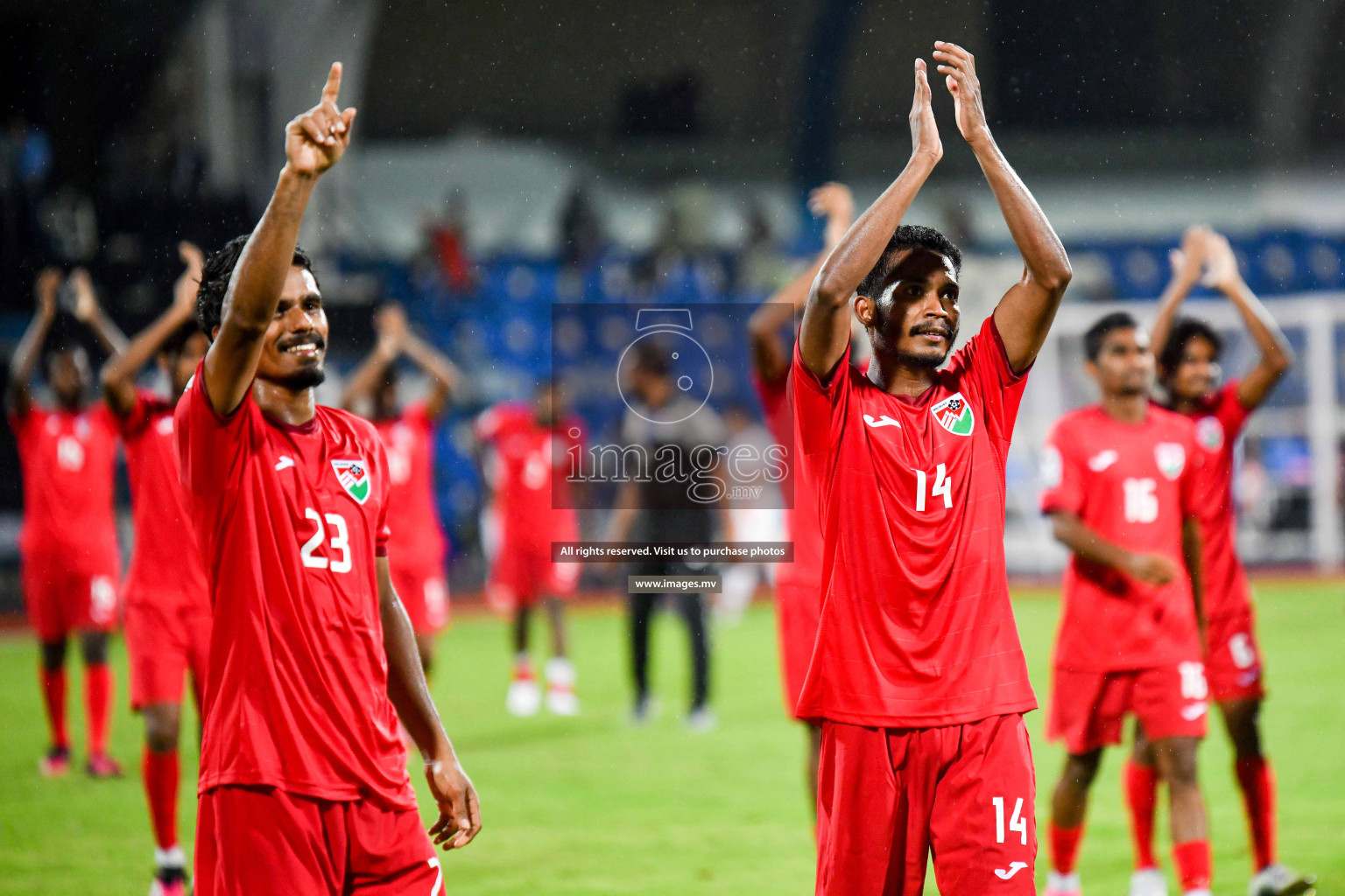 Maldives vs Bhutan in SAFF Championship 2023 held in Sree Kanteerava Stadium, Bengaluru, India, on Wednesday, 22nd June 2023. Photos: Nausham Waheed / images.mv