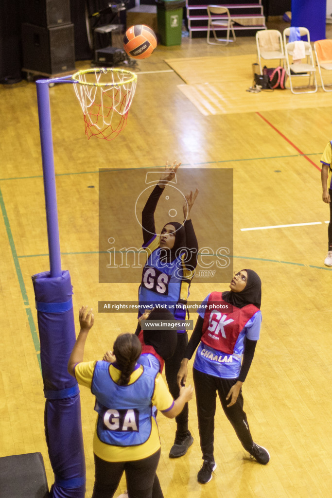 Kulhudhuffushi Y & R.C vs Mahibadhoo SC in the Milo National Netball Tournament 2022 on 18 July 2022, held in Social Center, Male', Maldives. Photographer: Shuu / Images.mv