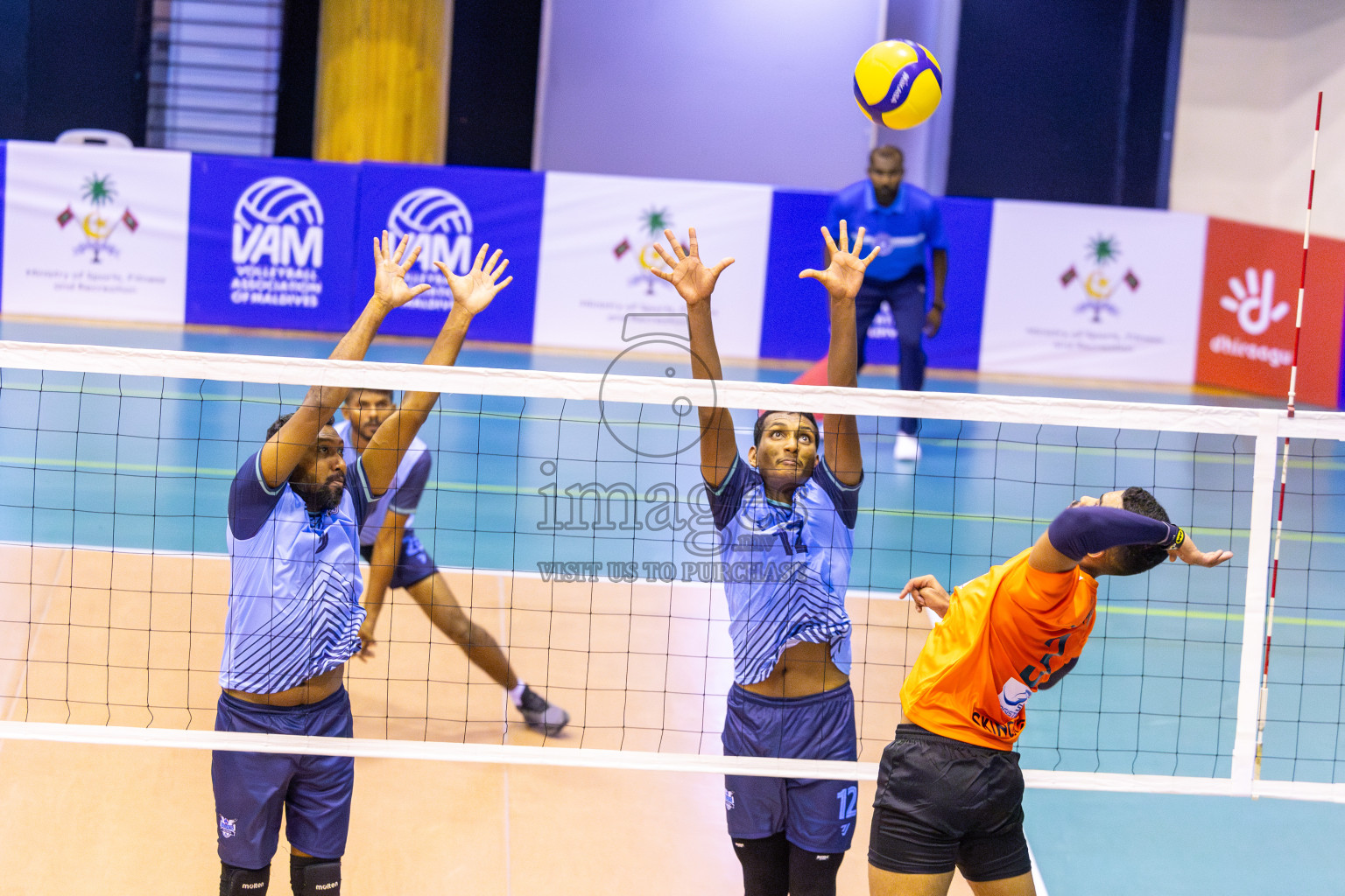 Sports Club City vs Blues for Volleyball in Day 2 of MILO VAM Cup 2025 held in Male', Maldives on Thursday, 26th June2025 at Social Center Indoor Hall 
Photos By: Ismail Thoriq / images.mv