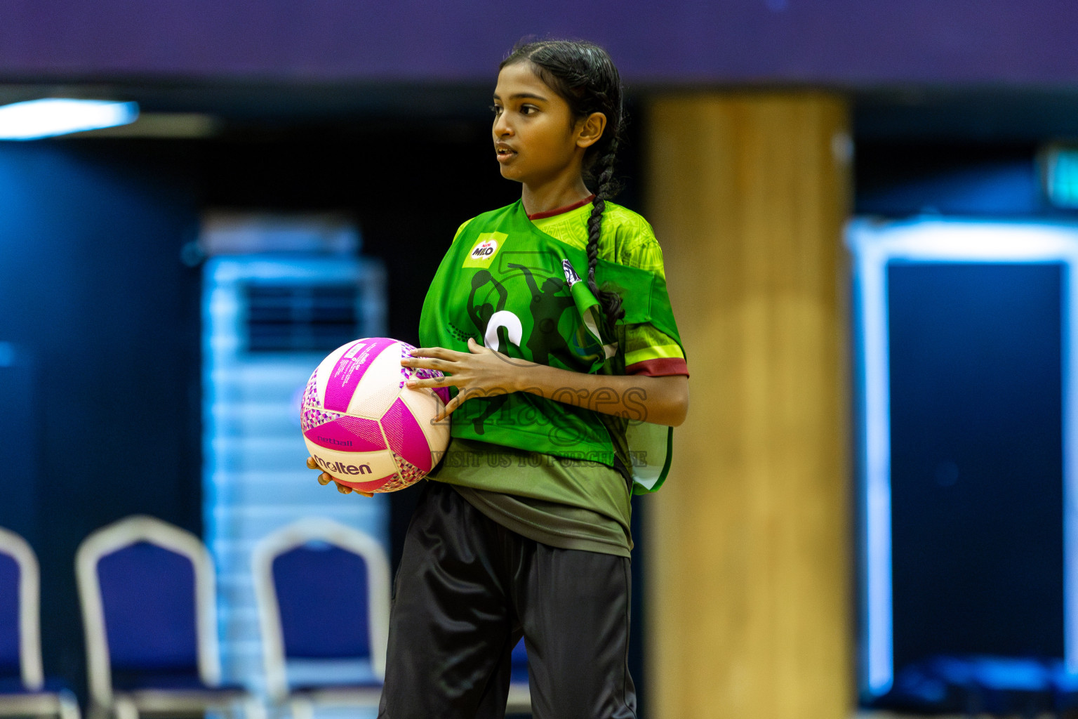 FIONTI A team vs Fionti SC in Day 5 of 3rd Netball Junior Championship, held at Social Center on Thursday 23rd January 2025 . Photos: Shuu Abdul Sattar / images.mv