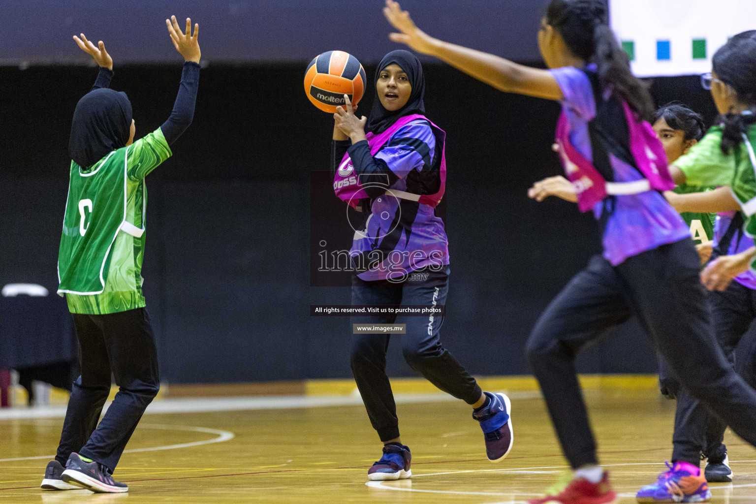 Day6 of 24th Interschool Netball Tournament 2023 was held in Social Center, Male', Maldives on 1st November 2023. Photos: Nausham Waheed / images.mv