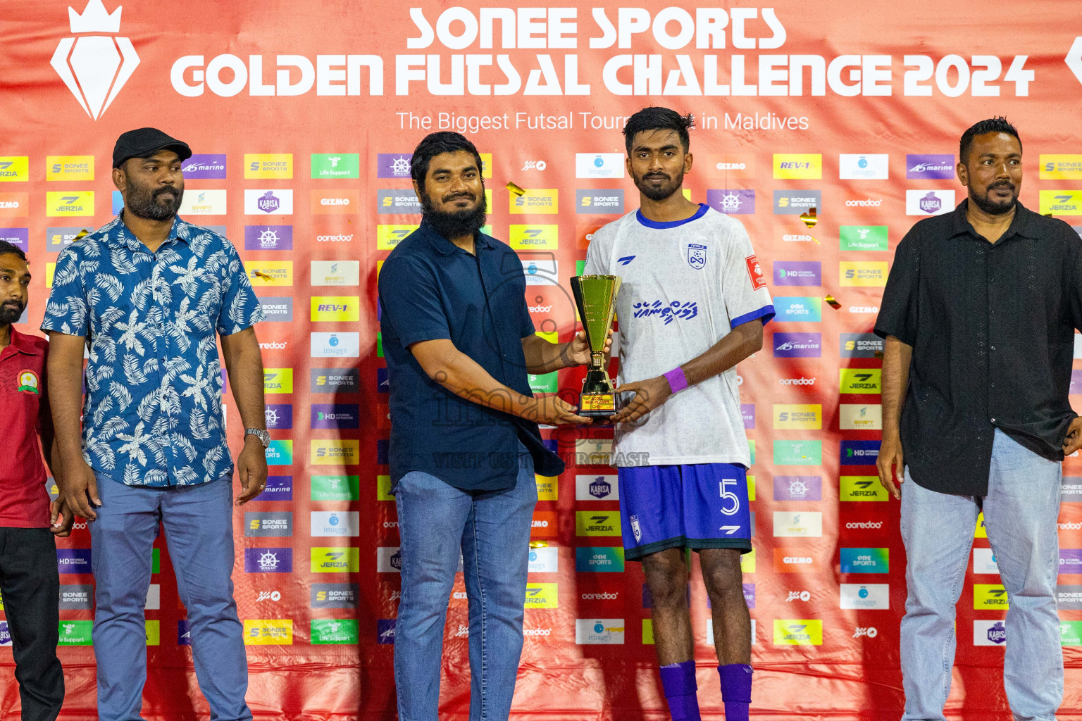 F Dharanboodhoo vs F Bilehdhoo in Day 24 of Golden Futsal Challenge 2024 was held on Wednesday , 7th February 2024 in Hulhumale', Maldives
Photos: Ismail Thoriq / images.mv