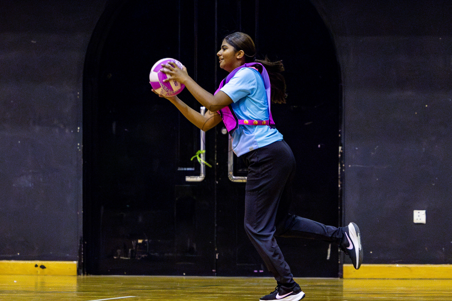 Youth United Sports Club vs SC Skylark in Day 9 of National Netball Tournament 2025 held in Social Center at Male', Maldives on Monday, 26th May 2025. Photos: Nausham Waheed / images.mv