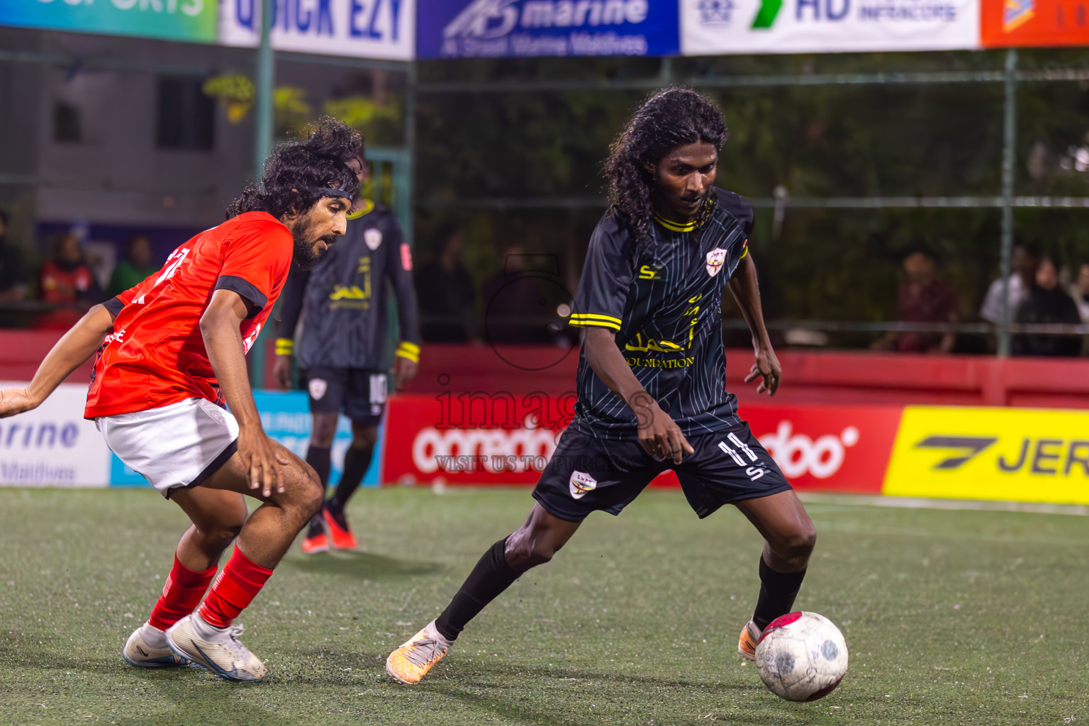 L Maamendhoo vs L Hithadhoo in Day 20 of Golden Futsal Challenge 2024 was held on Saturday , 3rd February 2024 in Hulhumale', Maldives Photos: Ismail Thoriq / images.mv