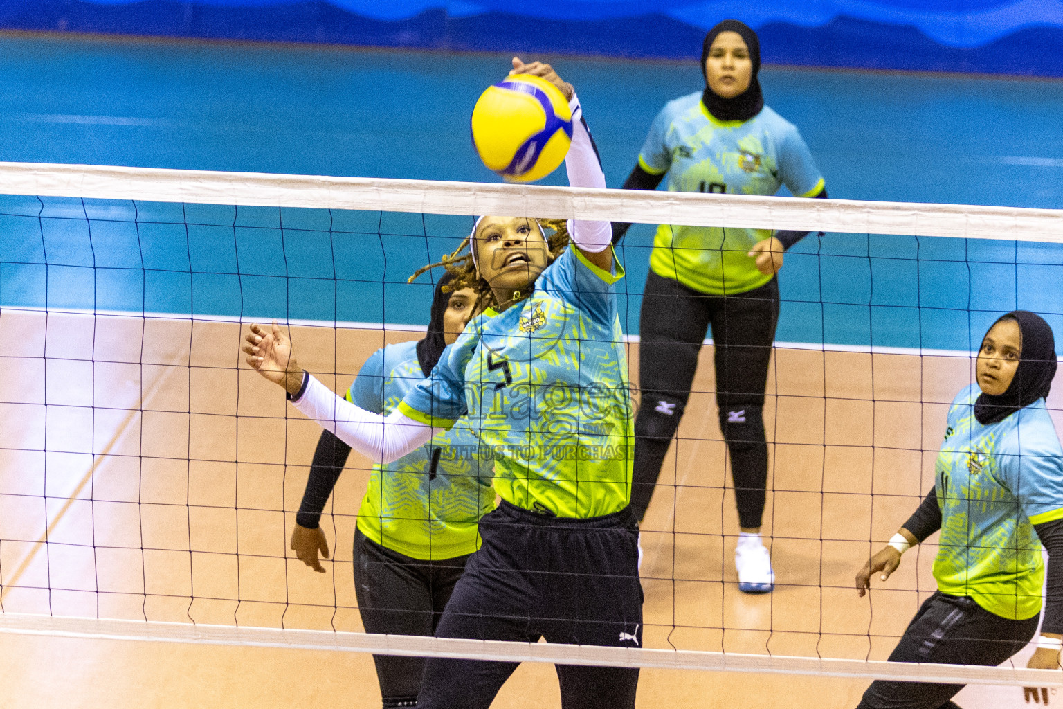 Final of Women's Division of Volleyball Association Cup 2023 held in Male', Maldives on Tuesday, 9th January 2024 at Social Center Indoor Hall Photos By: Nausham Waheed /images.mv