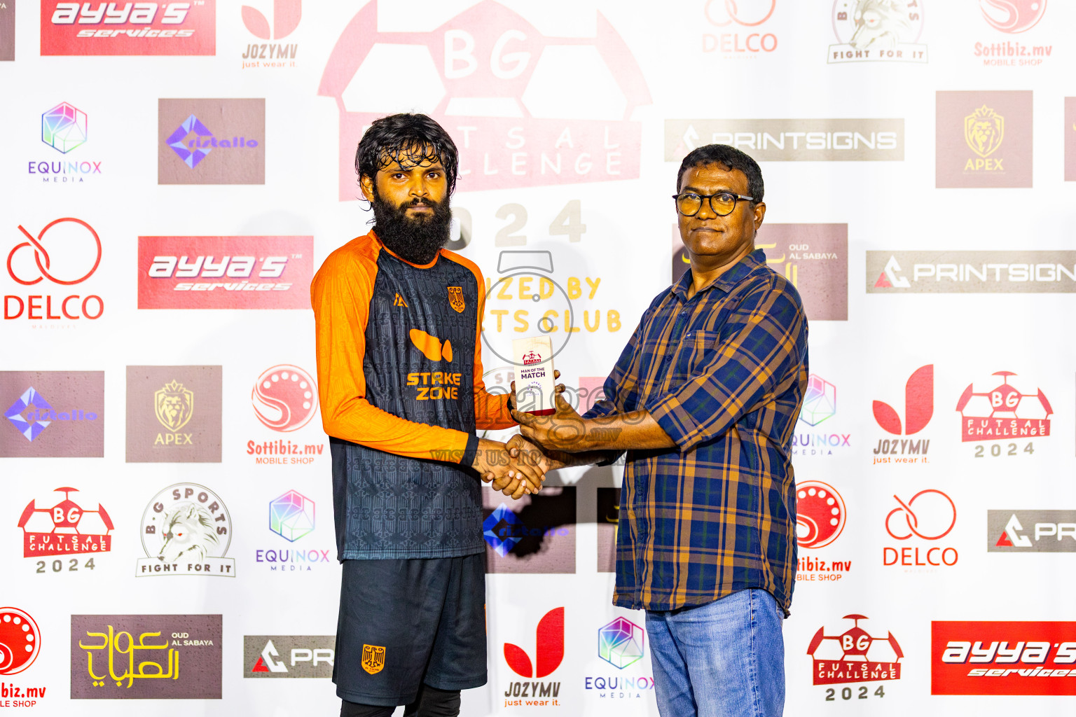 FC Calms vs Xephyrs in Day 1 of Quarter Finals of BG Futsal Challenge 2024 was held on Friday , 29th March 2024, in Male', Maldives Photos: Nausham Waheed / images.mv