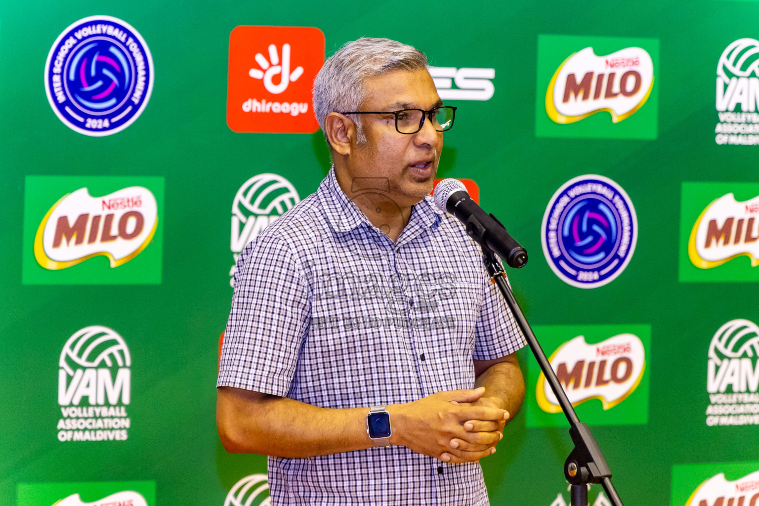 Finals of Interschool Volleyball Tournament 2024 was held in Social Center at Male', Maldives on Friday, 6th December 2024. Photos: Nausham Waheed / images.mv