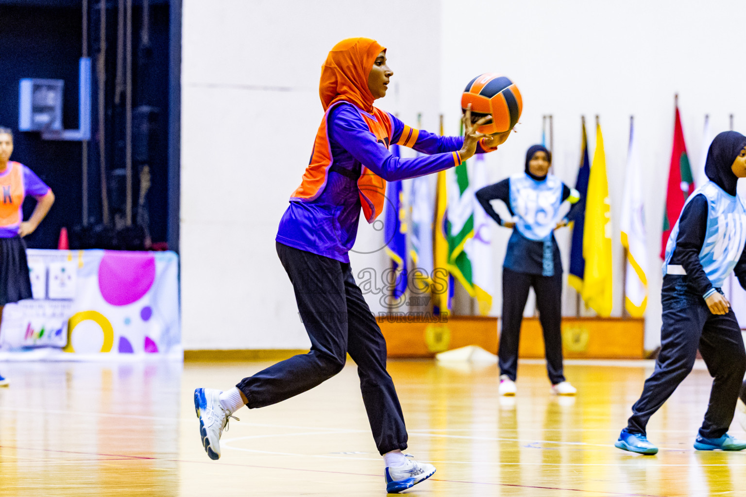 Day 14 of 25th Inter-School Netball Tournament was held in Social Center at Male', Maldives on Sunday, 25th August 2024. Photos: Nausham Waheed / images.mv