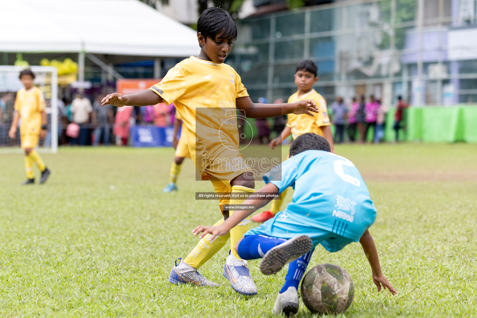 Day 2 of Nestle kids football fiesta, held in Henveyru Football Stadium, Male', Maldives on Thursday, 12th October 2023 Photos: Nausham Waheed Images.mv