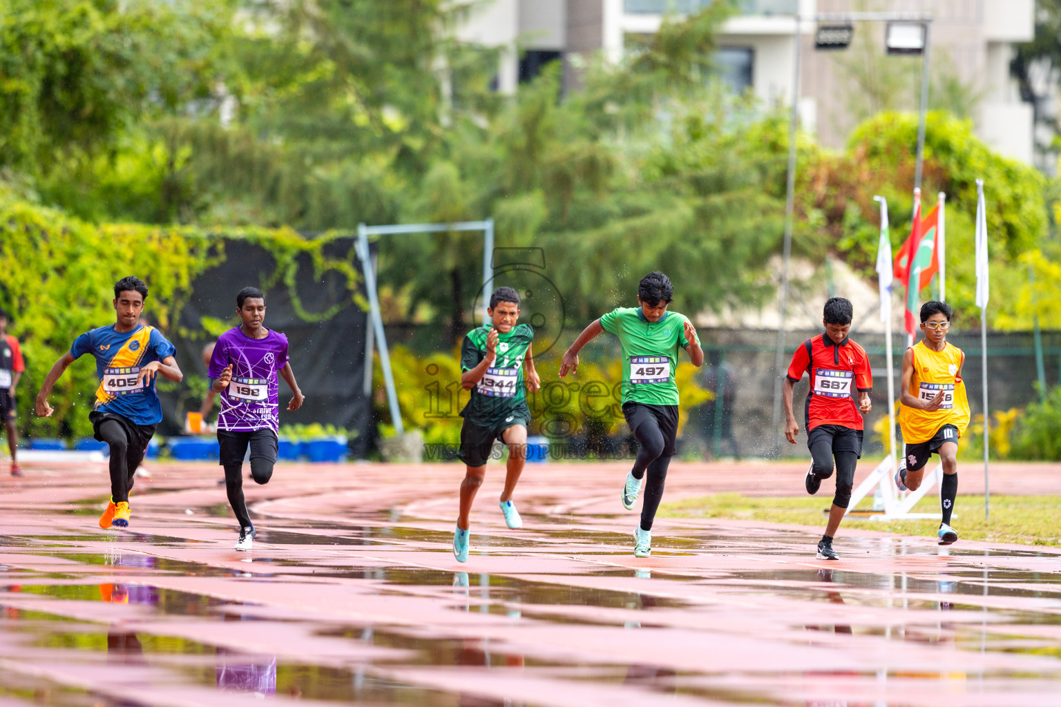 Day 1 of MWSC Interschool Athletics Championships 2024 held in Hulhumale Running Track, Hulhumale, Maldives on Saturday, 9th November 2024. 
Photos by: Ismail Thoriq / images.mv