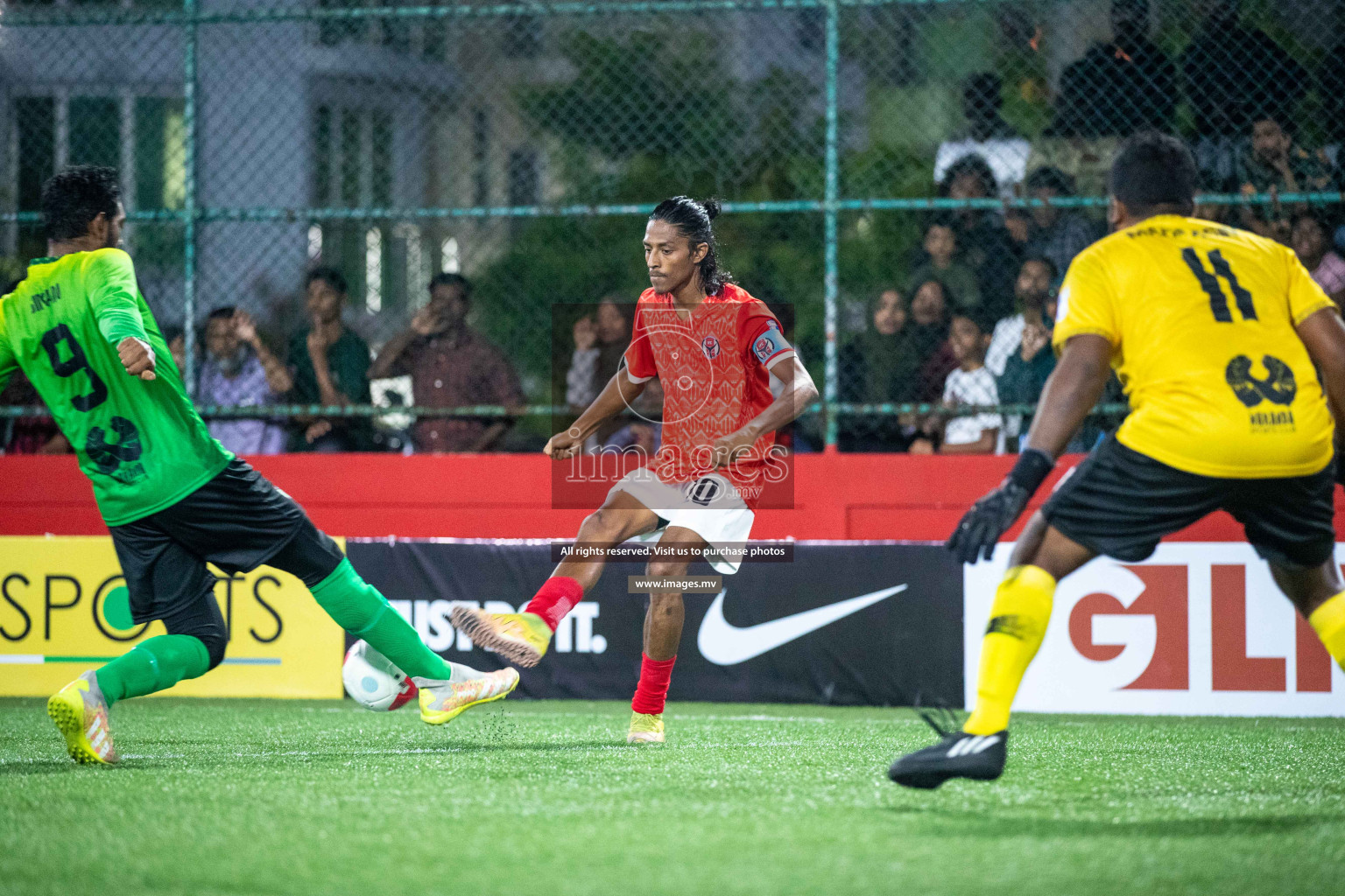 HA. Ihavandhoo vs HA. Vashafaru in Golden Futsal Challenge 2023 on 05 February 2023 in Hulhumale, Male, Maldives