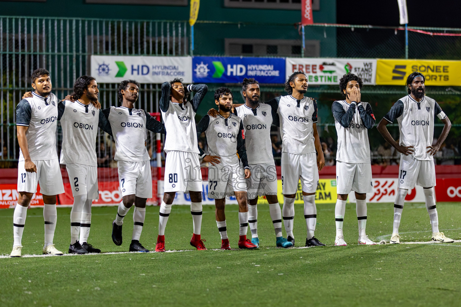 Vilimale VS Maafannu in Zone 8 Group Stage Final on Day 38 of Golden Futsal Challenge 2024 which was held on Friday, 23rd February 2024, in Hulhumale', Maldives 
Photos: Hassan Simah/ images.mv