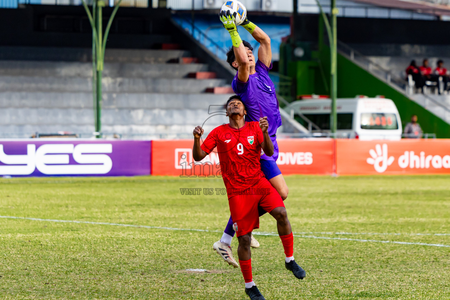 Maldives vs Philippines in AFC Asian Cup Qualifies held in National Football Stadium, Male', Maldives on Tuesday, 18th November 2025. Photos: Nausham Waheed / Images.mv