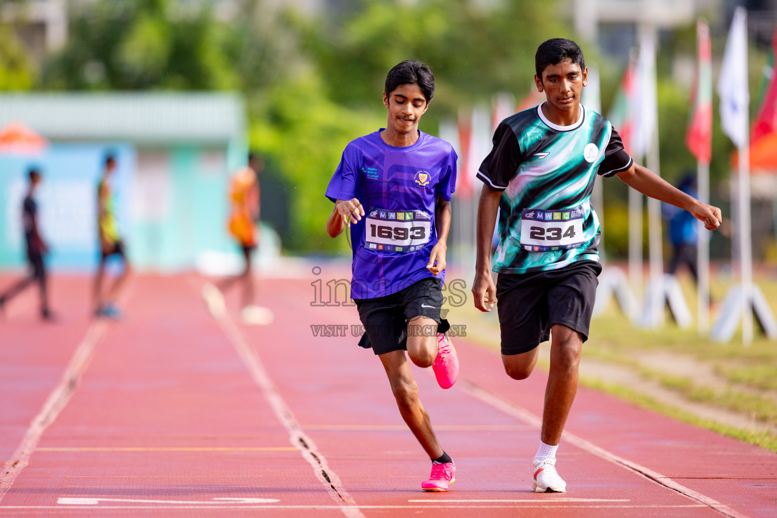 Day 3 of MWSC Interschool Athletics Championships 2024 held in Hulhumale Running Track, Hulhumale, Maldives on Monday, 11th November 2024. 
Photos by: Hassan Simah / Images.mv