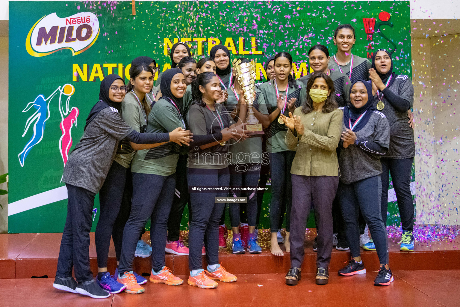 Kulhudhuffushi Youth & R.C vs Club Green Streets in the Finals of Milo National Netball Tournament 2021 (Women's) held on 5th December 2021 in Male', Maldives Photos: Ismail Thoriq / images.mv