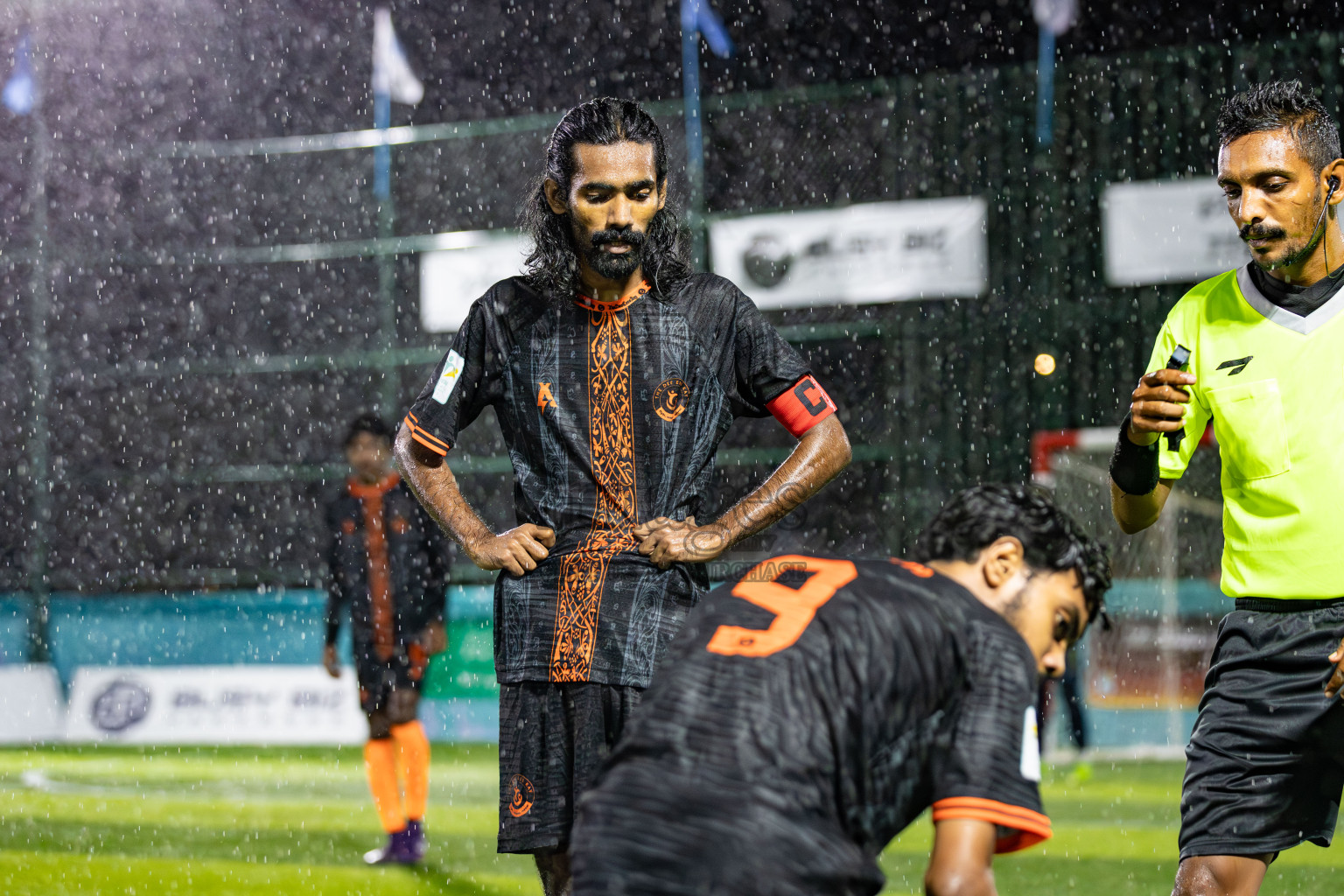 The Dee Ess Kay vs Dee Cee Jay Sc in Day 3 of Laamehi Dhiggaru Ekuveri Futsal Challenge 2025 was held on Saturday, 26th July 2025, at Dhiggaru Futsal Ground, Dhiggaru, Maldives Photos: Areef Adam / images.mv