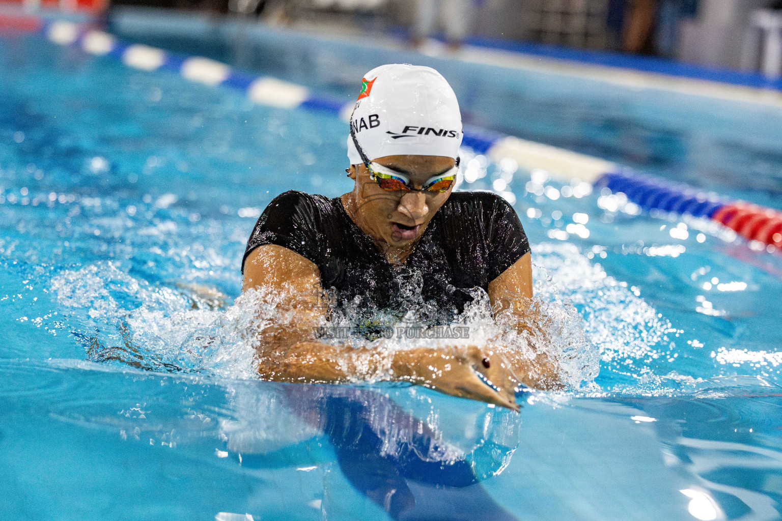 Day 5 of National Swimming Competition 2024 held in Hulhumale', Maldives on Tuesday, 17th December 2024. Photos: Hassan Simah / images.mv