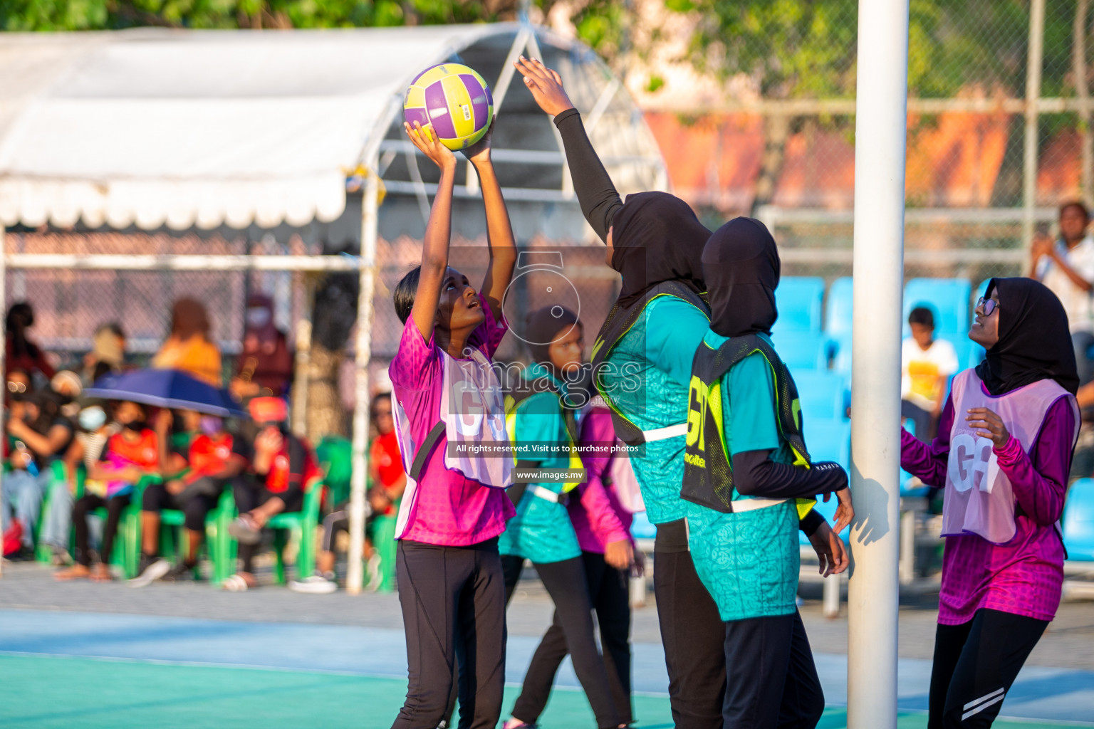 Day 3 of Junior Netball Championship 2022 on 5 March 2022 held in Male', Maldives. Photos by Nausham Waheed & Hassan Simah.