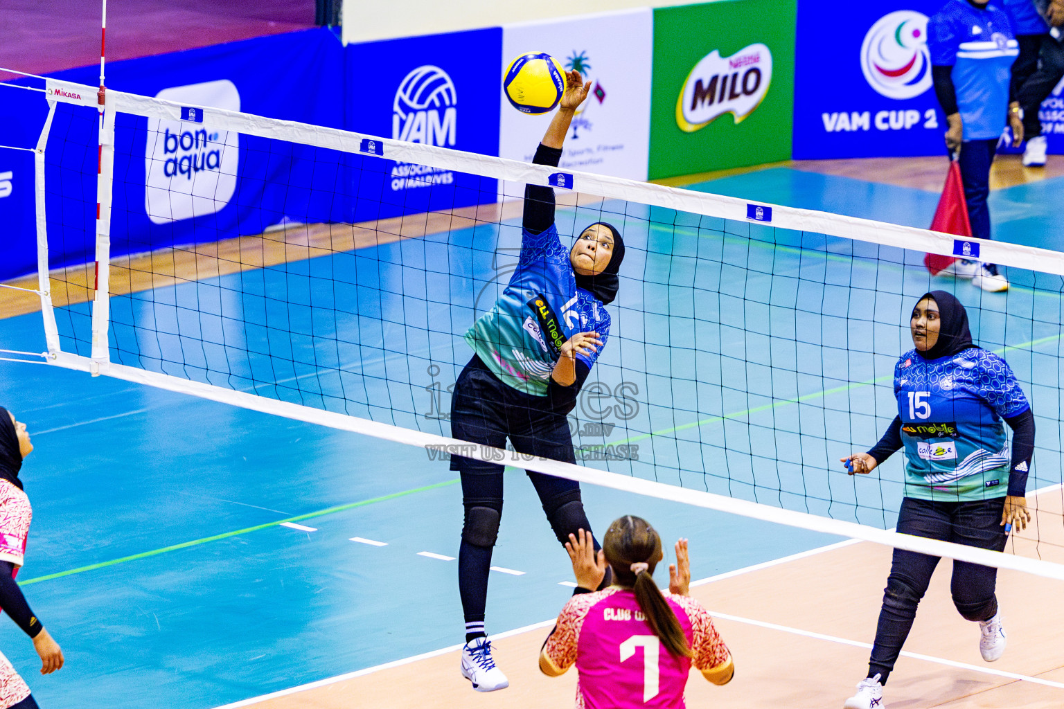 Club WAMCO vs City Friends Club in Day 6 of Women's Division of VAM Cup 2025 held in Male', Maldives on Monday, 14th April 2025 at Social Center Indoor Hall Photos By: Nausham Waheed / images.mv