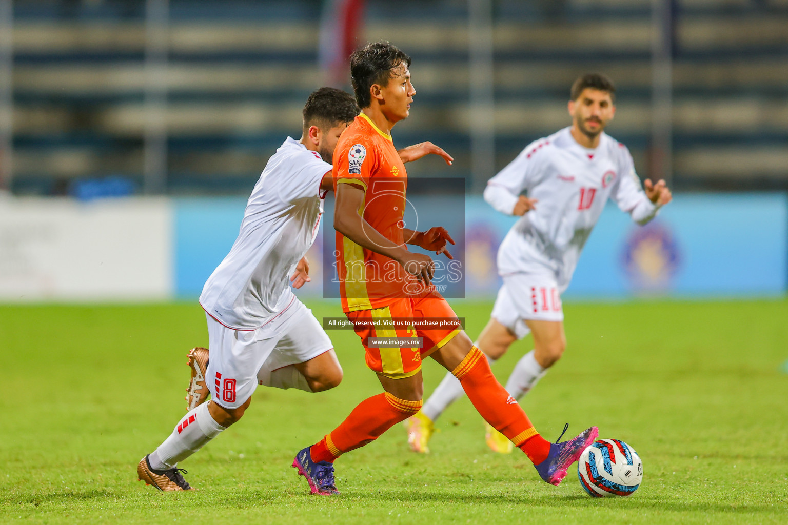 Bhutan vs Lebanon in SAFF Championship 2023 held in Sree Kanteerava Stadium, Bengaluru, India, on Sunday, 25th June 2023. Photos: Nausham Waheed, Hassan Simah / images.mv