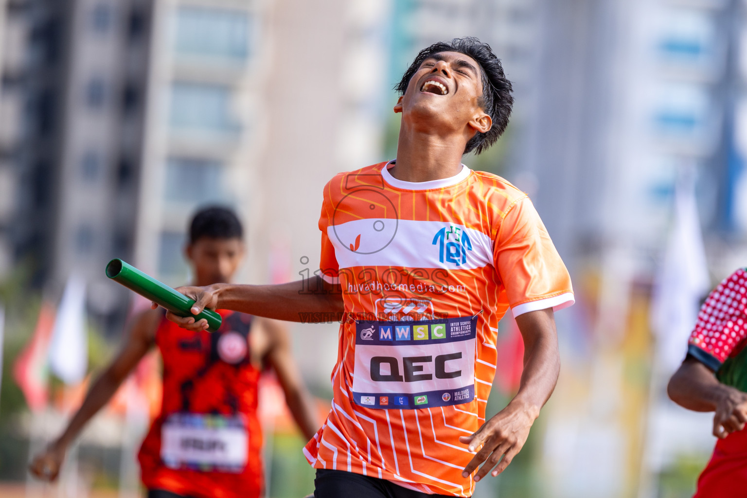 Day 6 of MWSC Interschool Athletics Championships 2024 held in Hulhumale Running Track, Hulhumale, Maldives on Thursday, 14th November 2024. Photos by: Ismail Thoriq / Images.mv