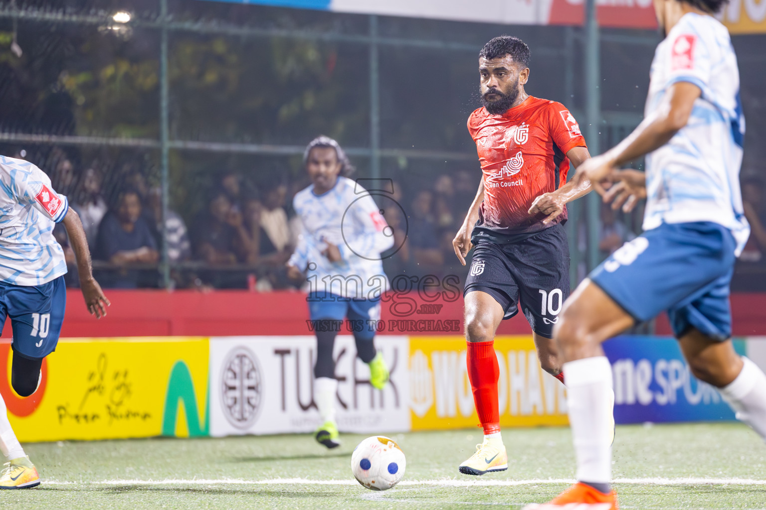 L Gan vs L Maabaidhoo in Day 14 of Golden Futsal Challenge 2025 was held on Saturday, 18th January 2025, in Hulhumale', Maldives. Photos: Ismail Thoriq / images.mv