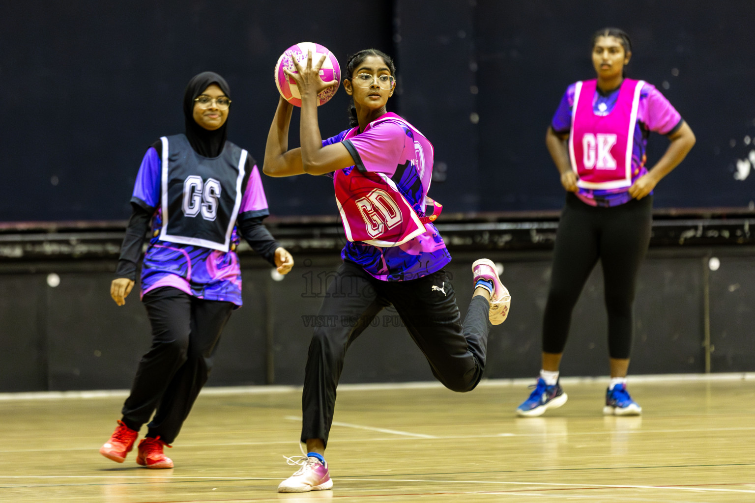 N Sports Academy B vs N Sports Academy A in Day 6 of 3rd Netball Junior Championship, held at Social Center on Friday 24th January 2025 . Photos: Shuu Abdul Sattar / images.mv