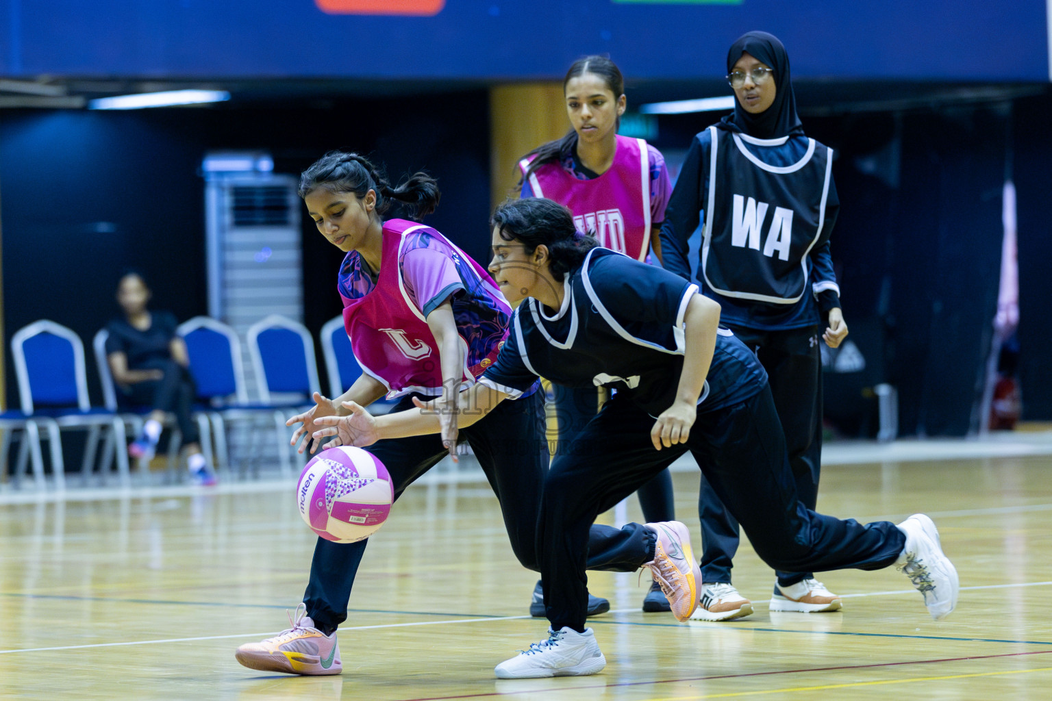 N Sports Academy  B vs AIS Netball Academy in Day 1 of 3rd Junior Championship - Netball association of Maldives, held at Social Center on 19th January 2025 . Photos by Shuu Abdul Sattar