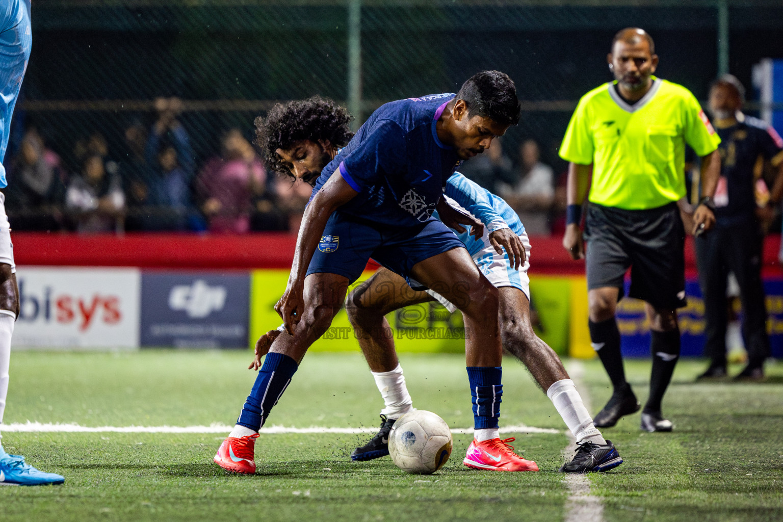 K Maafushi vs K Guraidhoo in Kaafu Atoll Semi Final in Day 24 of Golden Futsal Challenge 2025 was held on Tuesday , 28th January 2025, in Hulhumale', Maldives. Photos: Nausham Waheed / images.mv