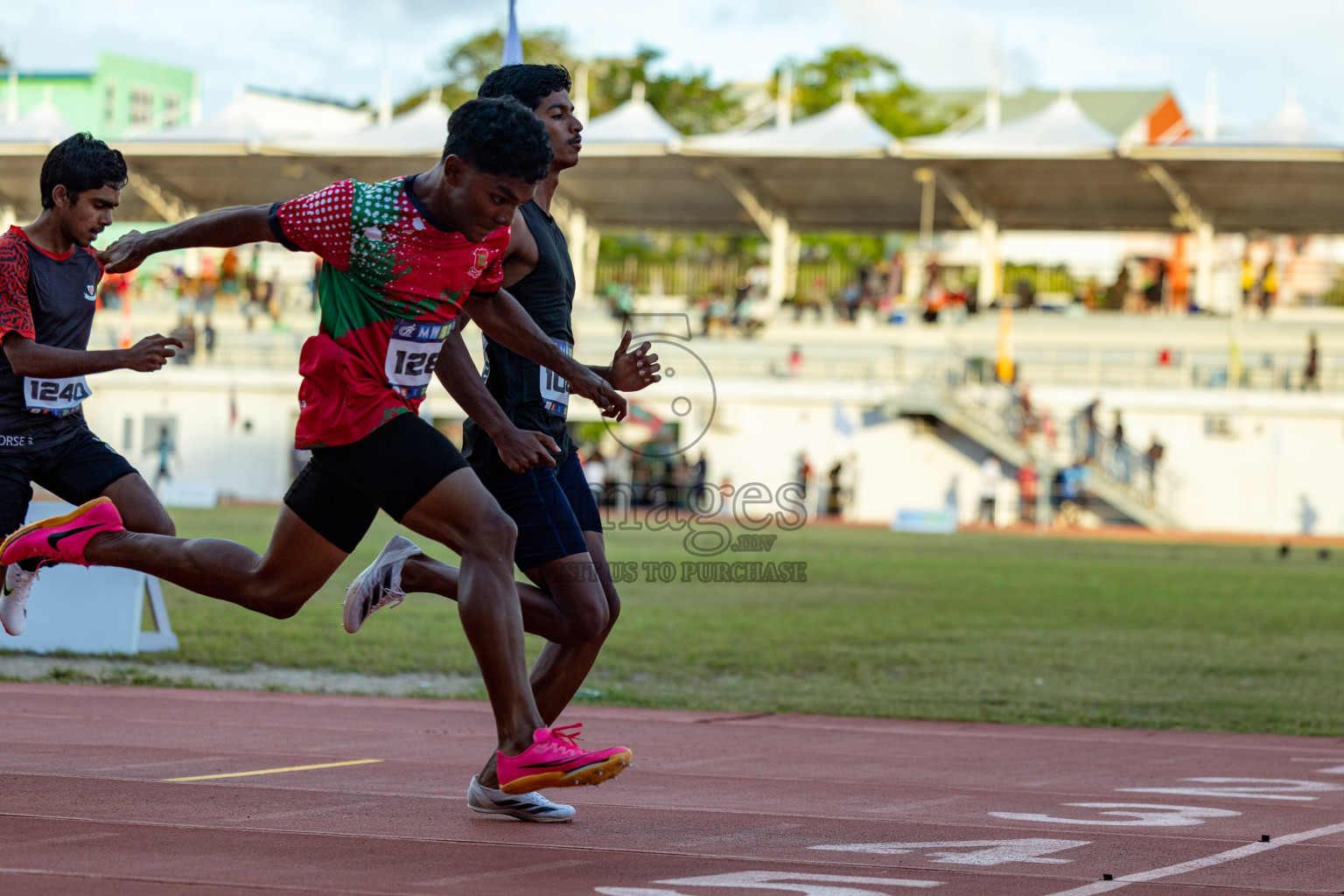 Day 1 of MWSC Interschool Athletics Championships 2024 held in Hulhumale Running Track, Hulhumale, Maldives on Saturday, 9th November 2024. 
Photos by: Hassan Simah / Images.mv