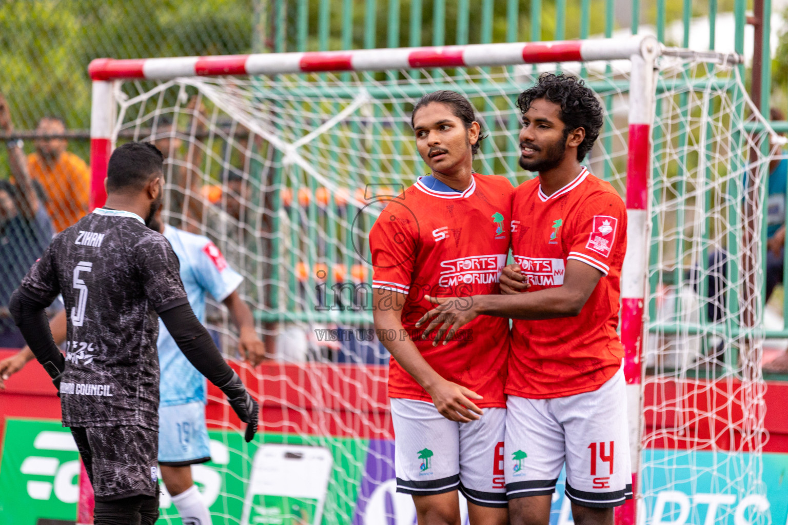 ADh Kunburudhoo VS ADh Dhangethi in Day 6 of Golden Futsal Challenge 2025 on Friday, 6th January 2025, in Hulhumale', Maldives 
Photos: Hassan Simah / images.mv
