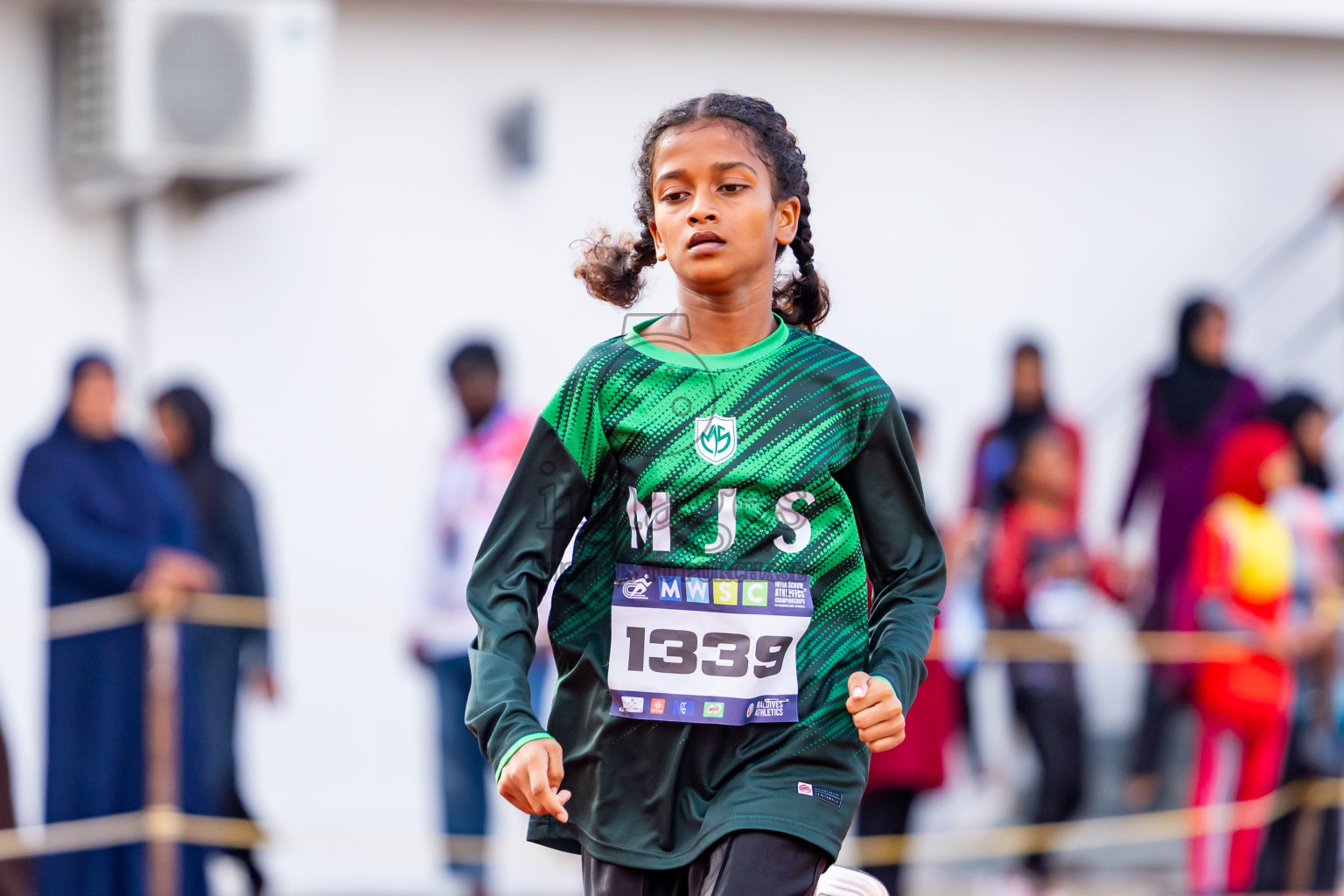 Day 3 of MWSC Interschool Athletics Championships 2024 held in Hulhumale Running Track, Hulhumale, Maldives on Monday, 11th November 2024. Photos by:  Nausham Waheed / Images.mv