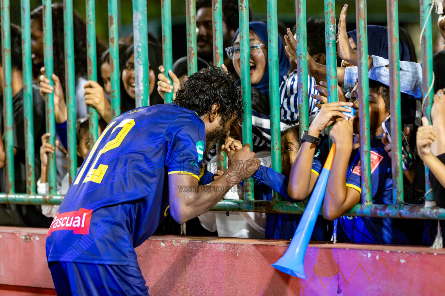 L. Gan VS B. Eydhafushi in the Finals of Golden Futsal Challenge 2024 which was held on Thursday, 7th March 2024, in Hulhumale', Maldives. 
Photos: Hassan Simah / images.mv