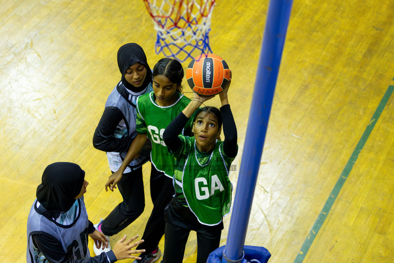 Day 2 of 25th Inter-School Netball Tournament was held in Social Center at Male', Maldives on Saturday, 10th August 2024. Photos: Nausham Waheed/ Mohamed Mahfooz Moosa / images.mv