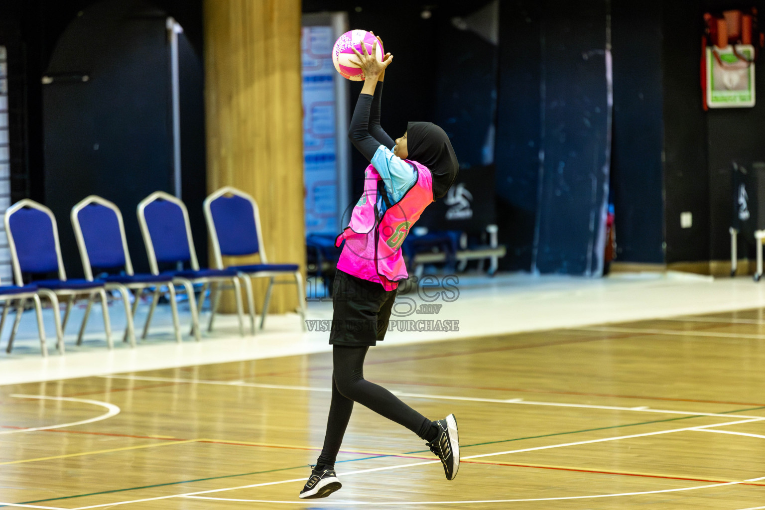 Young Netters A vs AIS Netball Academy in Day 5 of 3rd Netball Junior Championship, held at Social Center on Thursday 23rd January 2025 . Photos: Shuu Abdul Sattar / images.mv