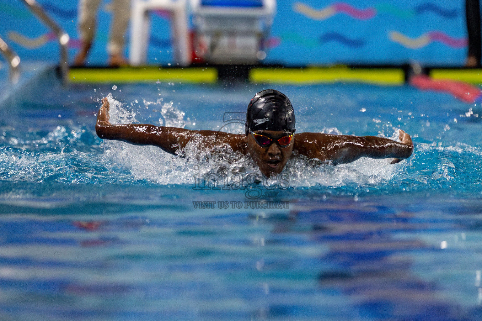 Day 2 of National Swimming Competition 2024 held in Hulhumale', Maldives on Saturday, 14th December 2024. Photos: Hassan Simah / images.mv