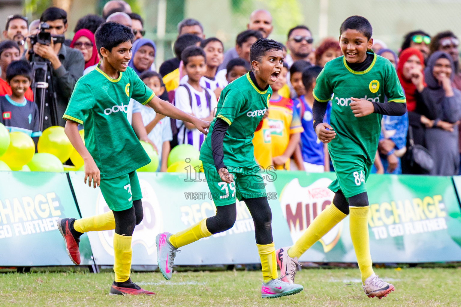 Day 3 of MILO Academy Championship 2025 (U-12) was held at Henveiru Stadium in Male', Maldives on Saturday, 3rd May 2025. Photos: Nausham Waheed / images.mv