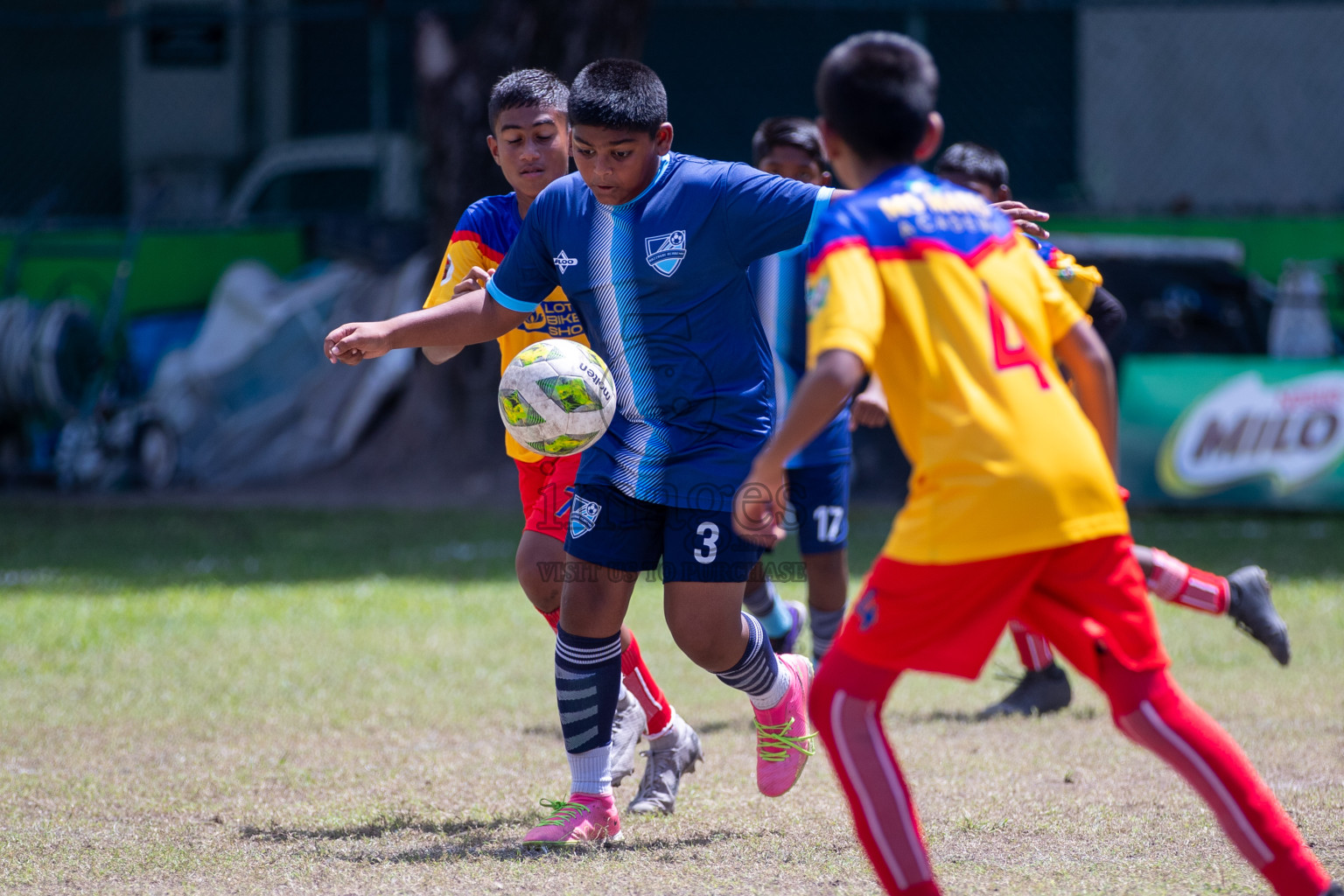 Day 3 of MILO Academy Championship 2024 - U12 was held at Henveiru Grounds in Male', Maldives on Saturday, 6th July 2024. Photos: Mohamed Mahfooz Moosa / images.mv