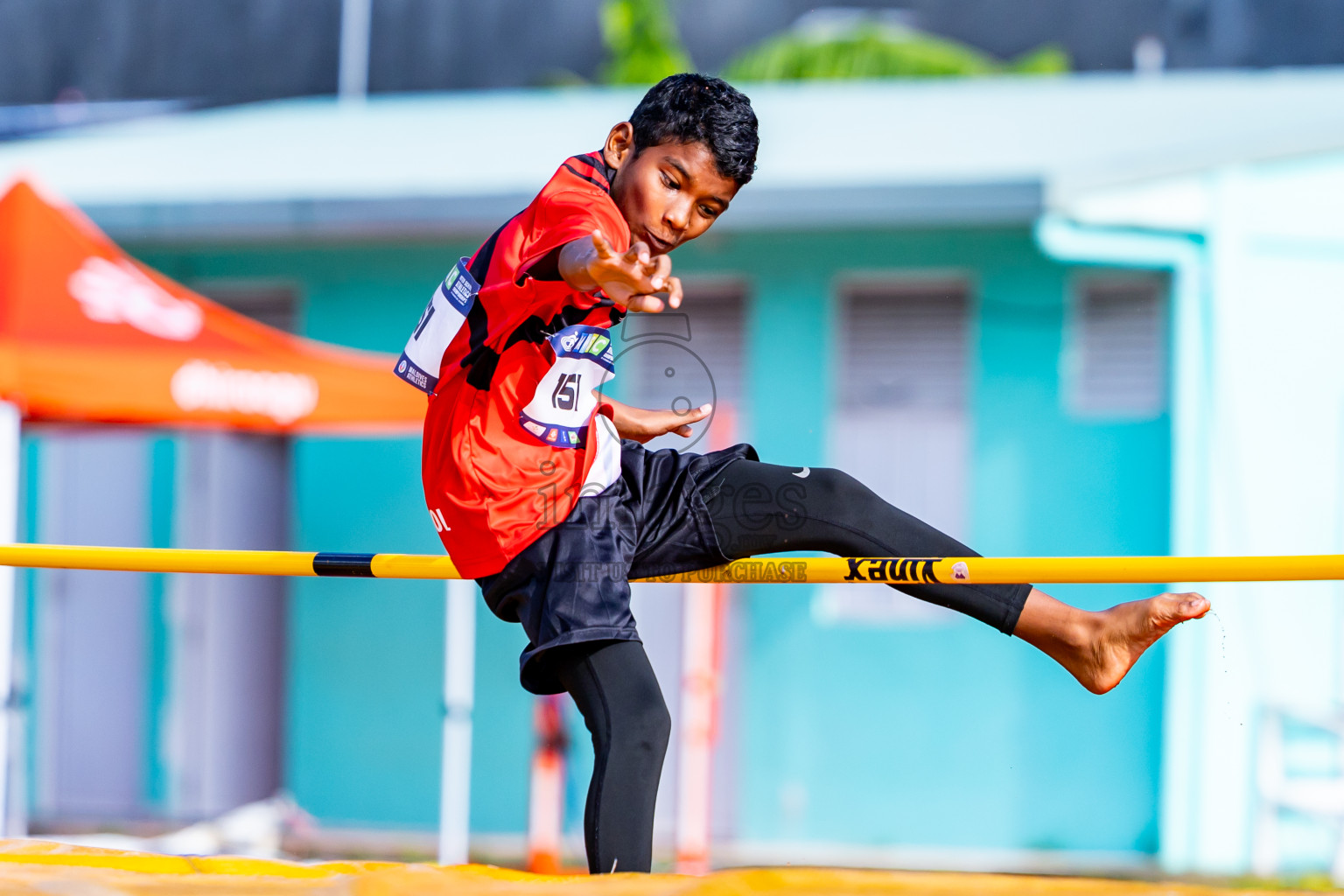 Day 3 of MWSC Interschool Athletics Championships 2024 held in Hulhumale Running Track, Hulhumale, Maldives on Monday, 11th November 2024. Photos by:  Nausham Waheed / Images.mv