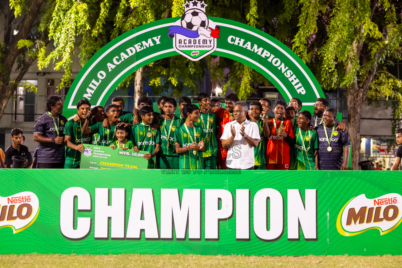 Day 5 of MILO Academy Championship 2025 (U14) was held on Monday, 3rd November 2025 at Henveiru Football Grounds, Male', Maldives . Photos: Nausham Waheed / images.mv